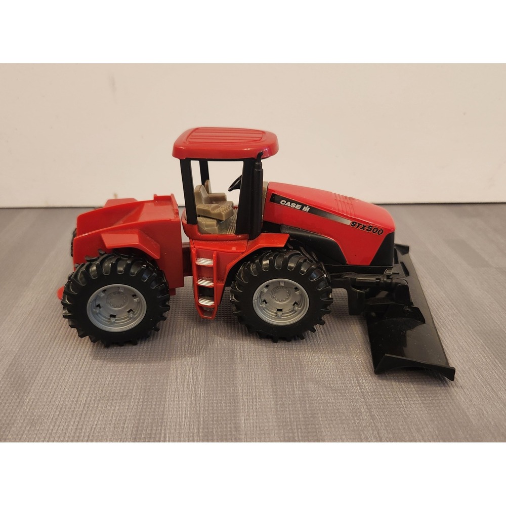 Case IH STX500 Steiger 4WD Tractor Toy with Front Blade Red Agricultural Model
